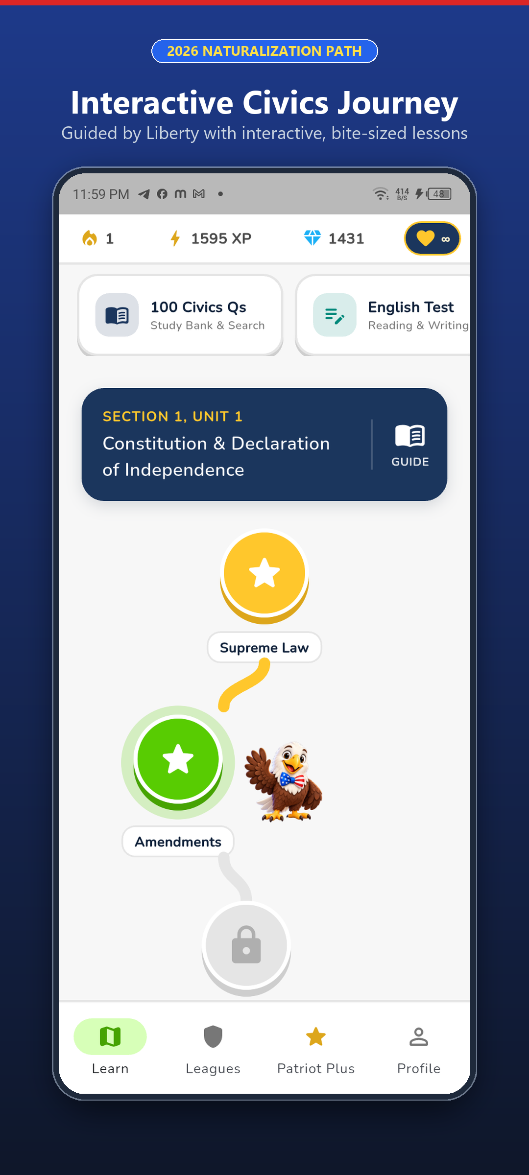 Patriot Prep Learning Path Android Screenshot