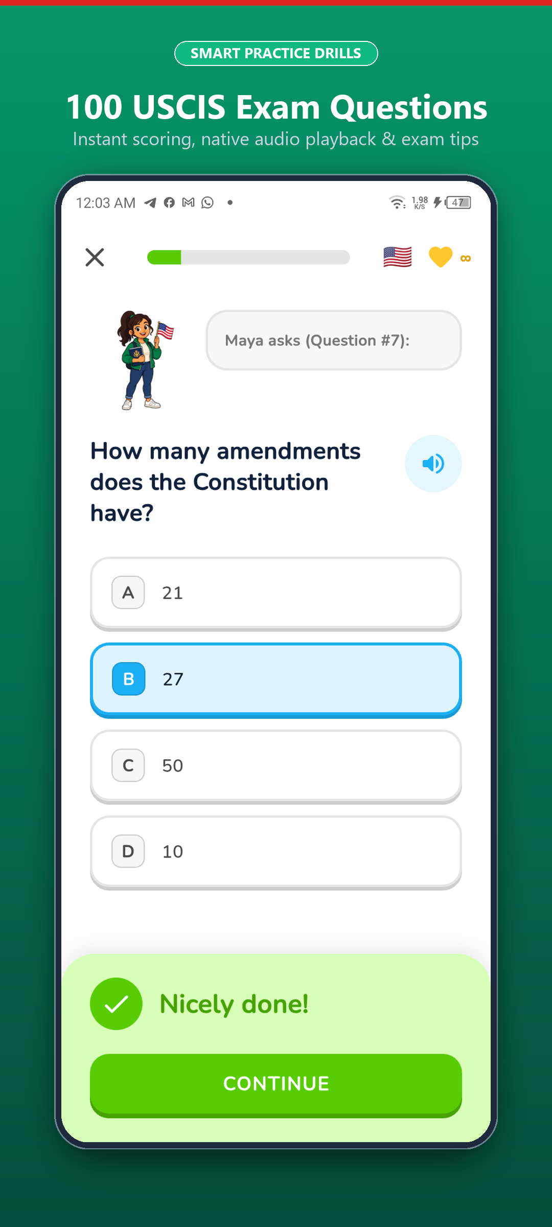 Patriot Prep Interactive Civics Lesson Screenshot